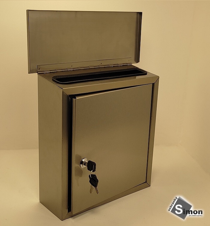 Nerezová dopisní schránka na poštu s horním vhozem