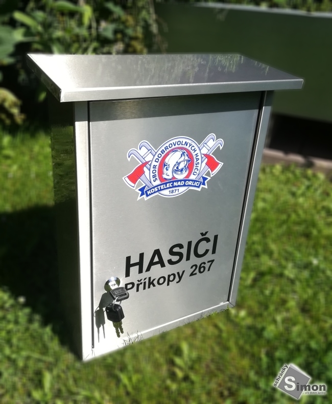 Nerezová schránka hasiči Kostelec nad Orlicí