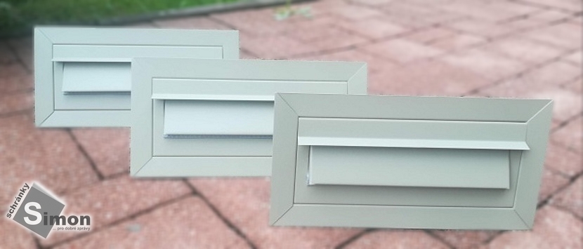 dopisní vhozy RAL 7034