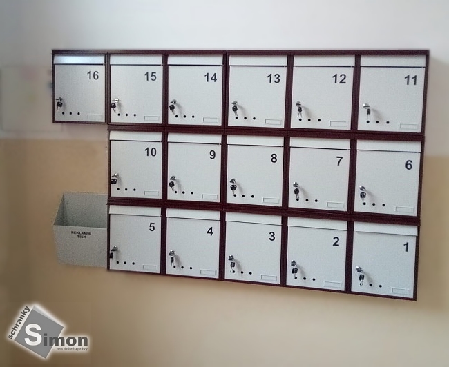 dvoubarevné panelákové schránky