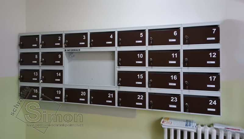 šedohnědé poštovní schránky MIni PLUS