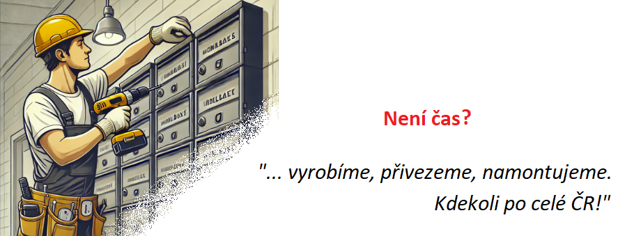 Poštovní schránky typ XXL PLUS, blok B