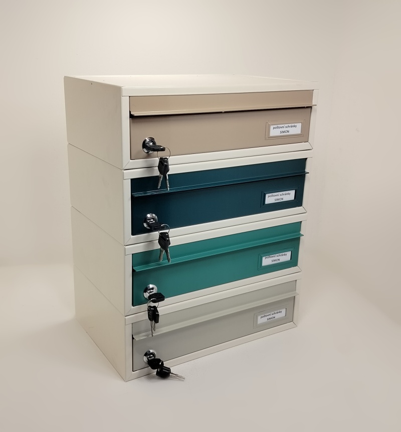 Ležatá poštovní schránka Verde II, šedá