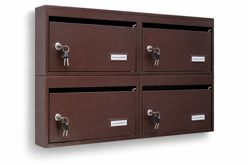 Poštovní schránky typ XXL, blok A