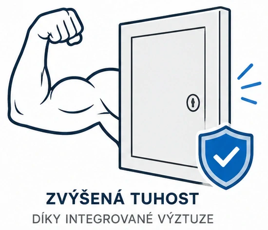 Výztuha dvířek dvířek schránky