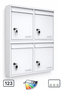 Poštovní schránky typ Ideal, blok A