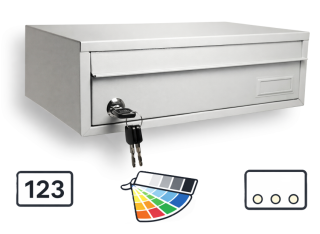 Poštovní schránka ležatá, se sklapkou, typ Verde II