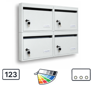 Úzká poštovní schránka typ Mini, blok A