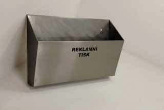 Nerezový box na letáky, katalogy, dotazníky