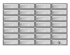sestava ležatých listovních schránek 7x4