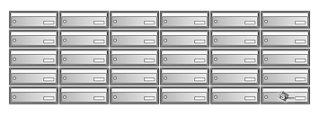sestava ležatých listovních schránek 5x6
