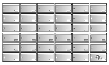 sestava schránek Klasik - 6x6