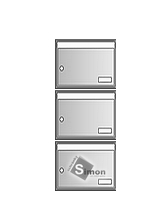 Sestava schránek 3x1