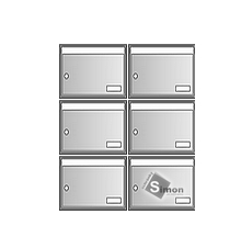 Sestava schránek 3x2