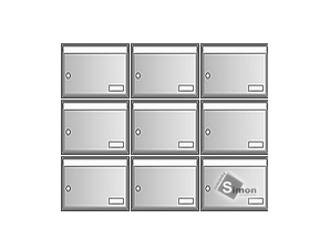 Sestava schránek 3x3