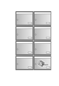 sestava poštovních schránek mini 4x2