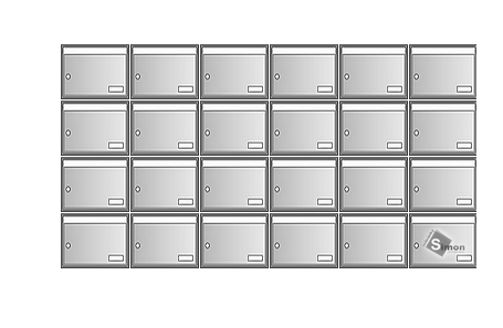 sestava poštovních schránek mini 4x6